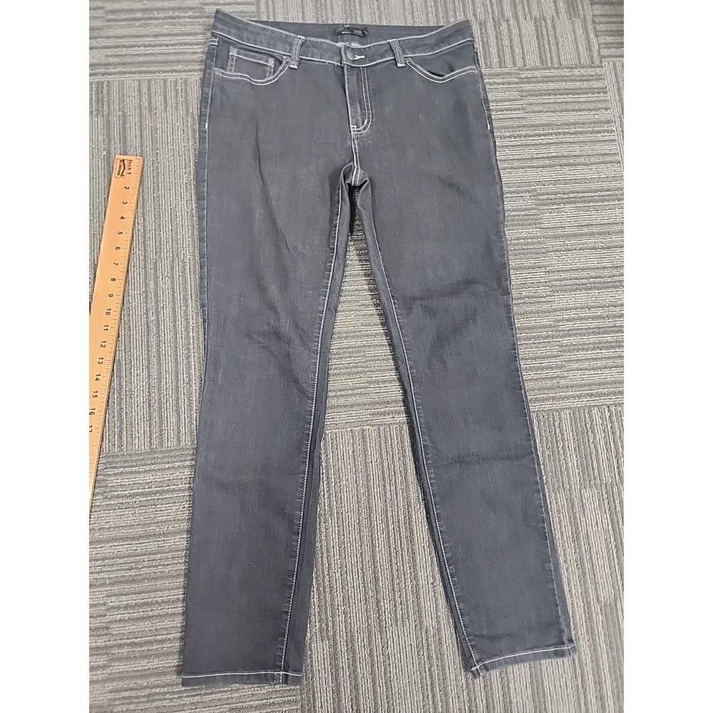 Prana Skinny Jeans Women's 12/31 Stretch Gray Organic Cotton Mid Rise Denim